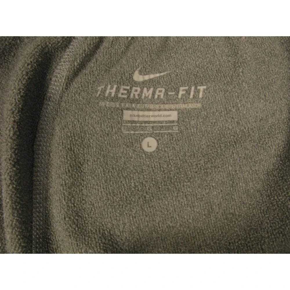 Nike Therma-FIT Men Gray Fleece Sweatpants Joggers Size L Pockets Athletic #2200